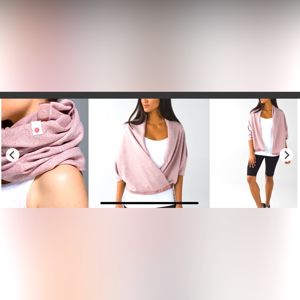 lululemon vinyasa scarf with snaps - Heathered Pink Taupe